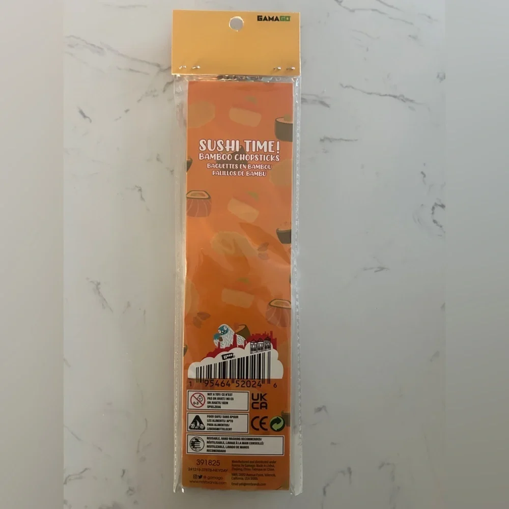Gama-Go Sushi Time! Bamboo Chopsticks – 4-Pack | NWT